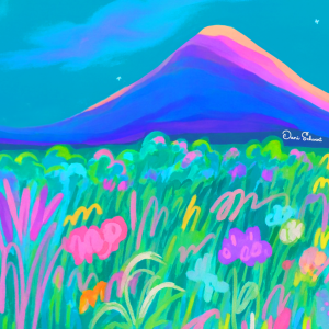 "La mágia del volcán". Pintura digital. Tamaño a3. $15.000