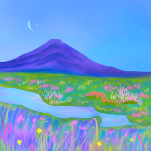 "Tierra, agua, fuego y aire". Pintura digital. Tamaño a3. $15.000