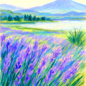 "Lavandas". Pintura digital. Tamaño a3. $15.000