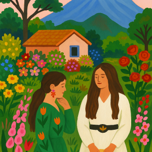 "Amistad que florece". Pintura digital. Tamaño a3. $15.000