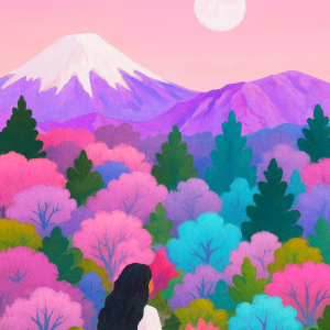 "Contemplando la majestuosidad". Pintura digital. Tamaño a3. $15.000