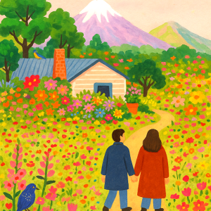 "La primavera y el amor". Pintura digital. Tamaño a3. $15.000