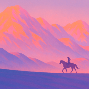 "Andes al atardecer". Pintura digital. Tamaño a3. $15.000
